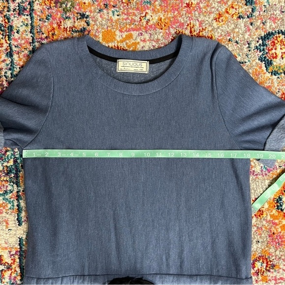 Sinuous Blue Tie‎ Waist Tshirt Dress - Picture 9 of 10